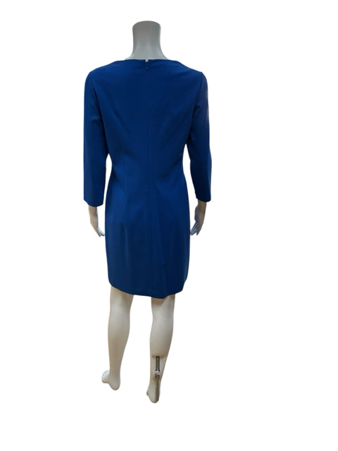 Carlisle Black/Blue Solid Pre-Owned Ladies Dress - Size 2