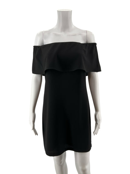 Charles Henry Black Off-The-Shoulder Ruffle Sheath Dress Size XSP