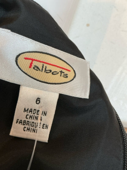 Talbots Black A-Line Black Sleeveless A-Line Midi Dress Little Black Dress Size 6 - Size 6