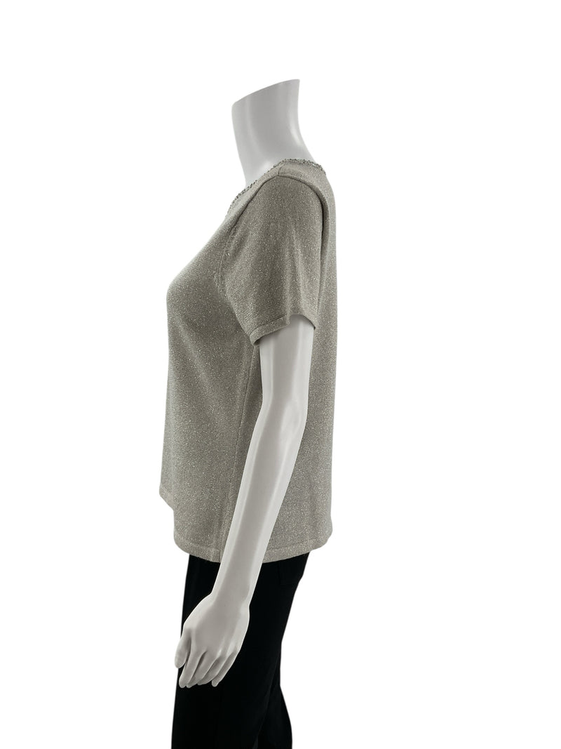 First Issue Silver Sparkle Pre-Owned Ladies Top - Size Medium