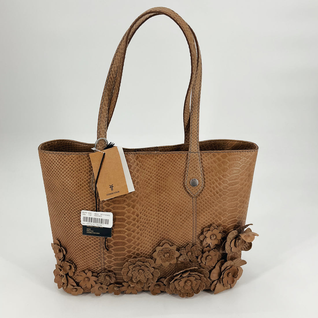 Frye Taupe Floral  Pre-Owned Ladies New with Tags Purse