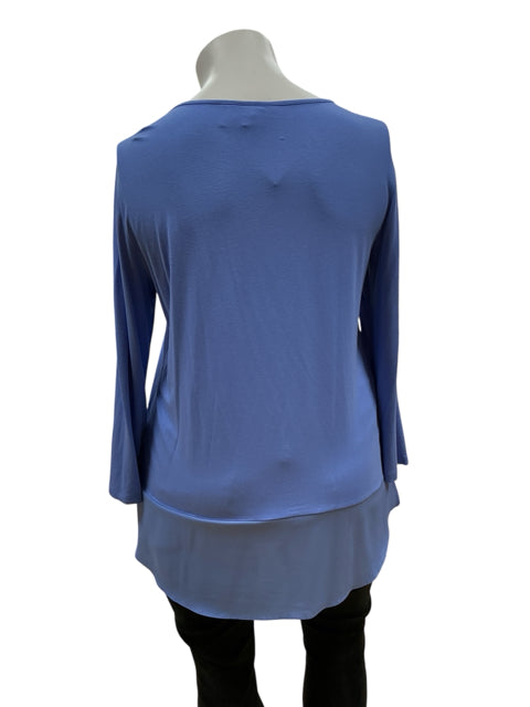 Chico's Blue Solid Pre-Owned Ladies Top - Size XL