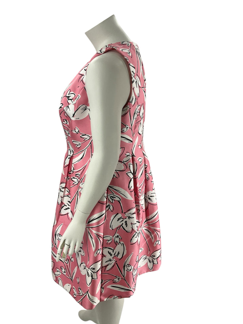 Jessica Howard Pink/White/Black Floral Pre-Owned Ladies Dress - Size 16W - Margaret’s Fine Consignment