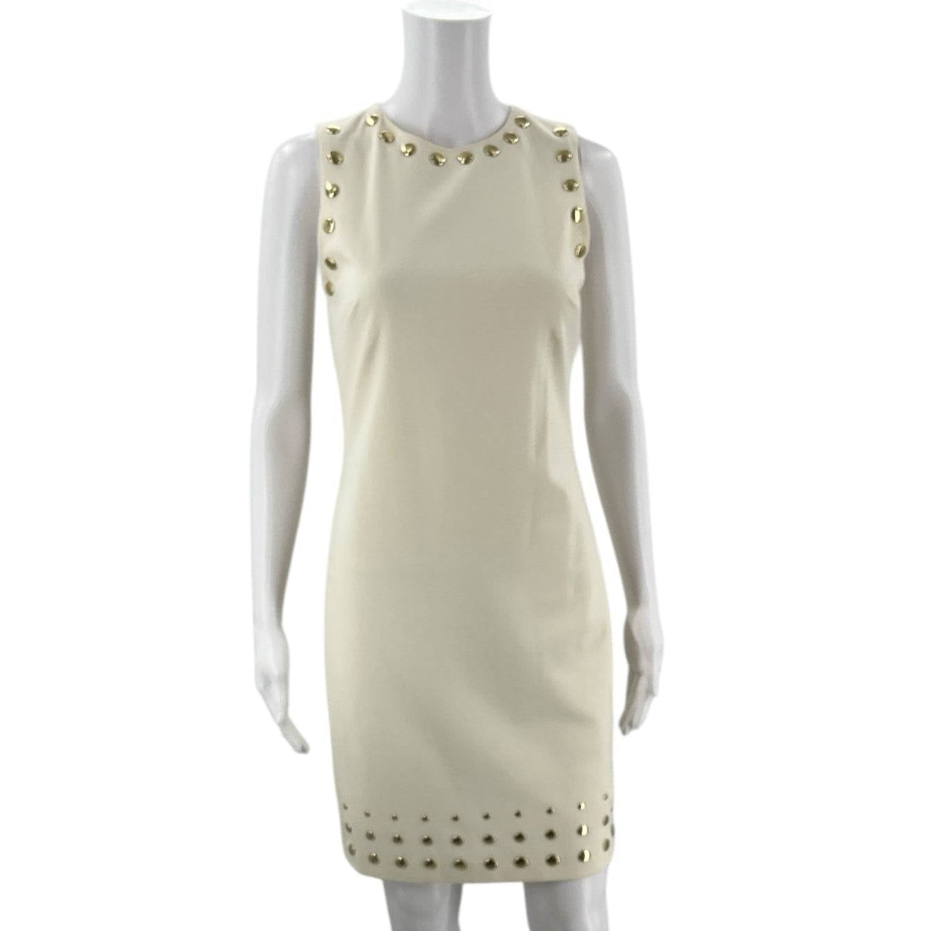 Michael Kors Cream Studded Ladies Pre-Owned Dress - Size XS - Margaret’s Fine Consignment