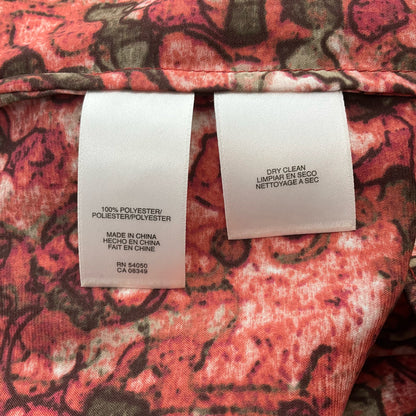 Anne Klein Coral/Brown Print Pre-Owned Ladies Top - Size Small - Margaret’s Fine Consignment