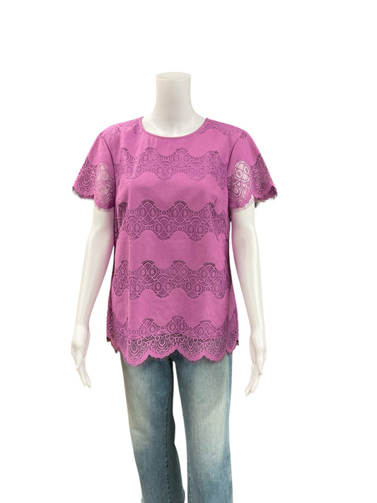 Banana Republic Lilac Lace Top Size Medium