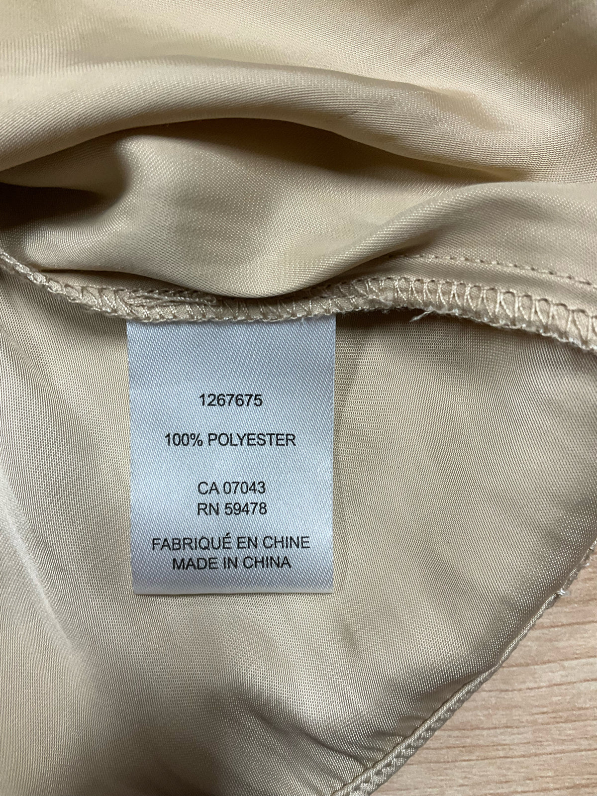 Rachel Zoe Smocked Yoke Tie-Neck Blouse Tan Bronze Flutter Sleeve Top Size Medium - ONLINE ONLY