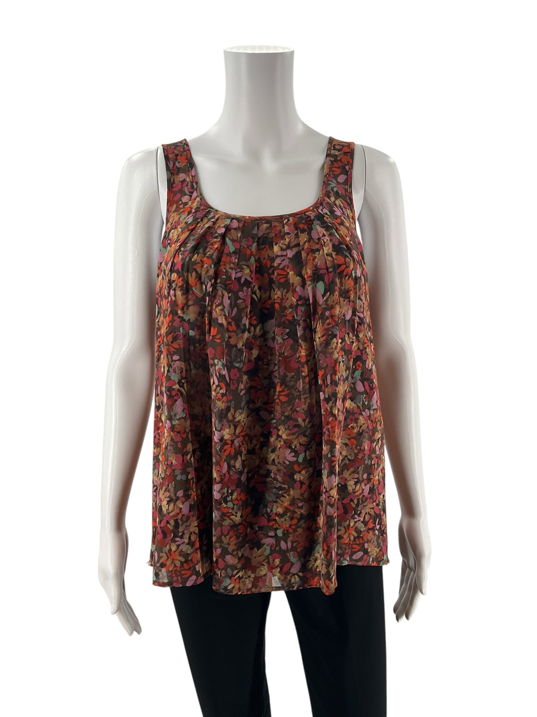J Crew Brown/Multi Floral Top - Size Small