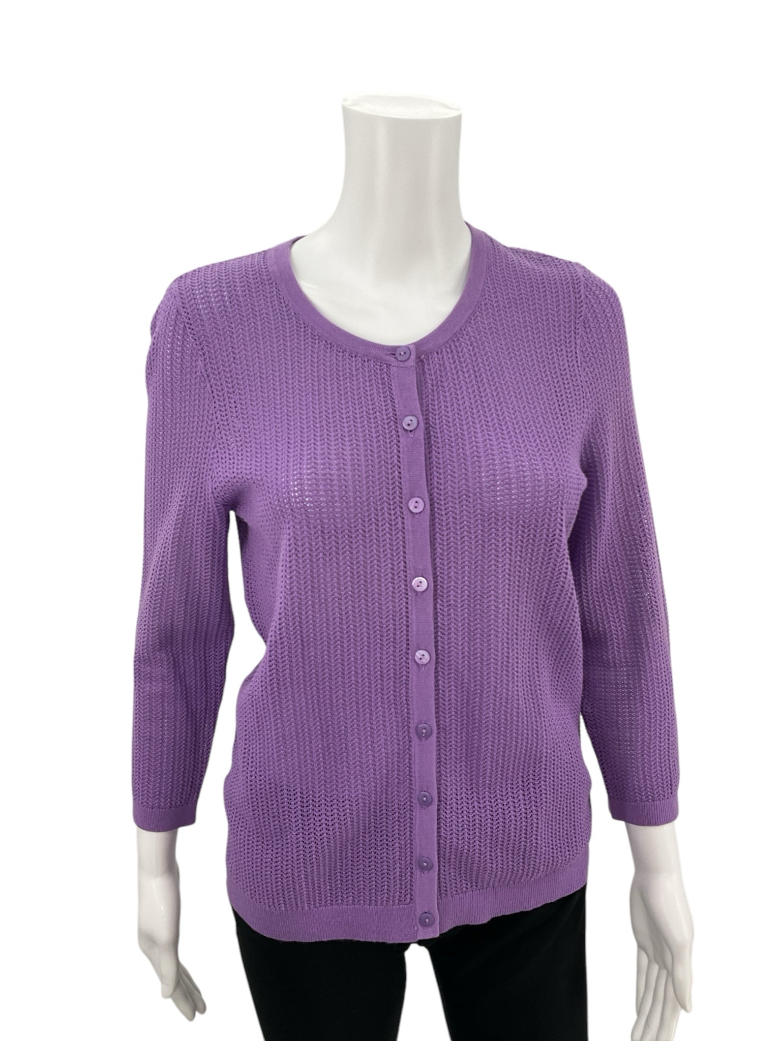 Talbots Lavender Mesh Top Size MP