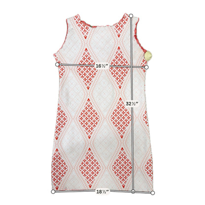 Haystacks Textured Diamond Print Sleeveless Shift Dress XS