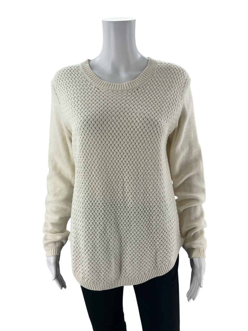 August Mist Cream Pre-Owned Ladies Casual Top - Size Small