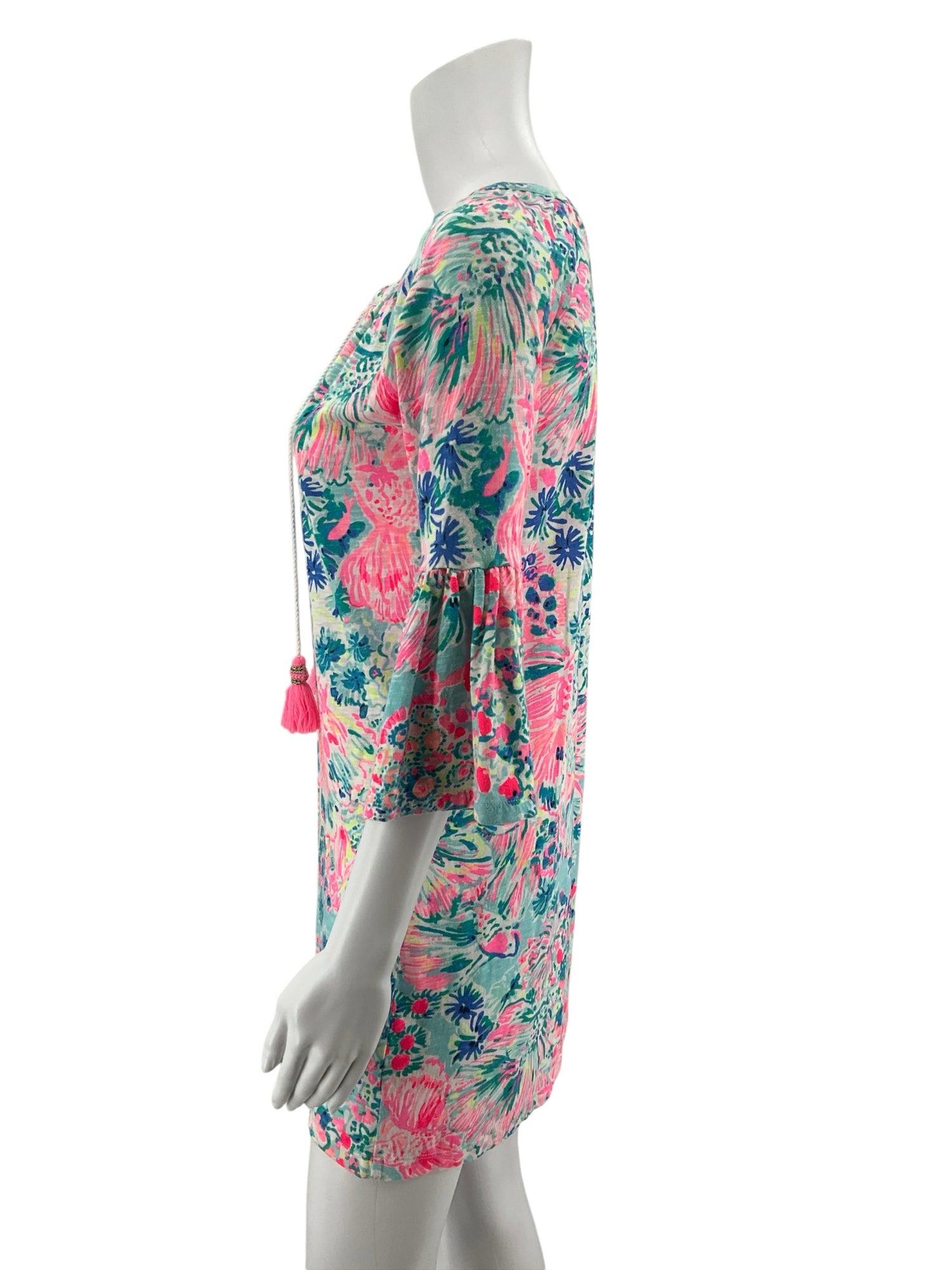 Lilly Pulitzer XXS Tunic Dress Multi Goombay Smashed Tropical Pre-Owned