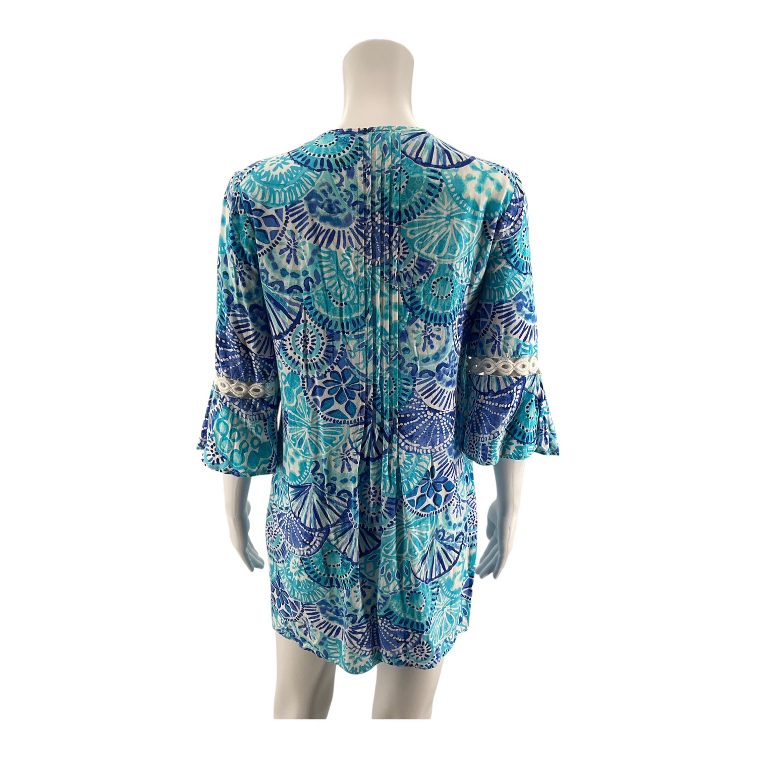 Lilly Pulitzer Nele Tunic Top Blue Ibiza Gimme Some Mo Print Size XS