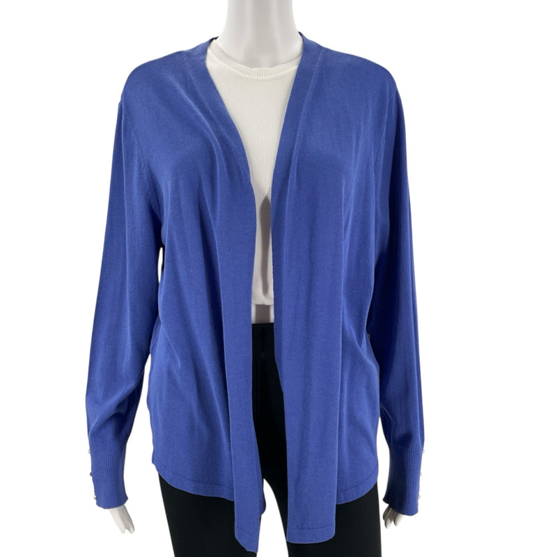 Chico’s Blue Cotton-Nylon Shrug – Size XL, Very Good Condition - Margaret’s Fine Consignment