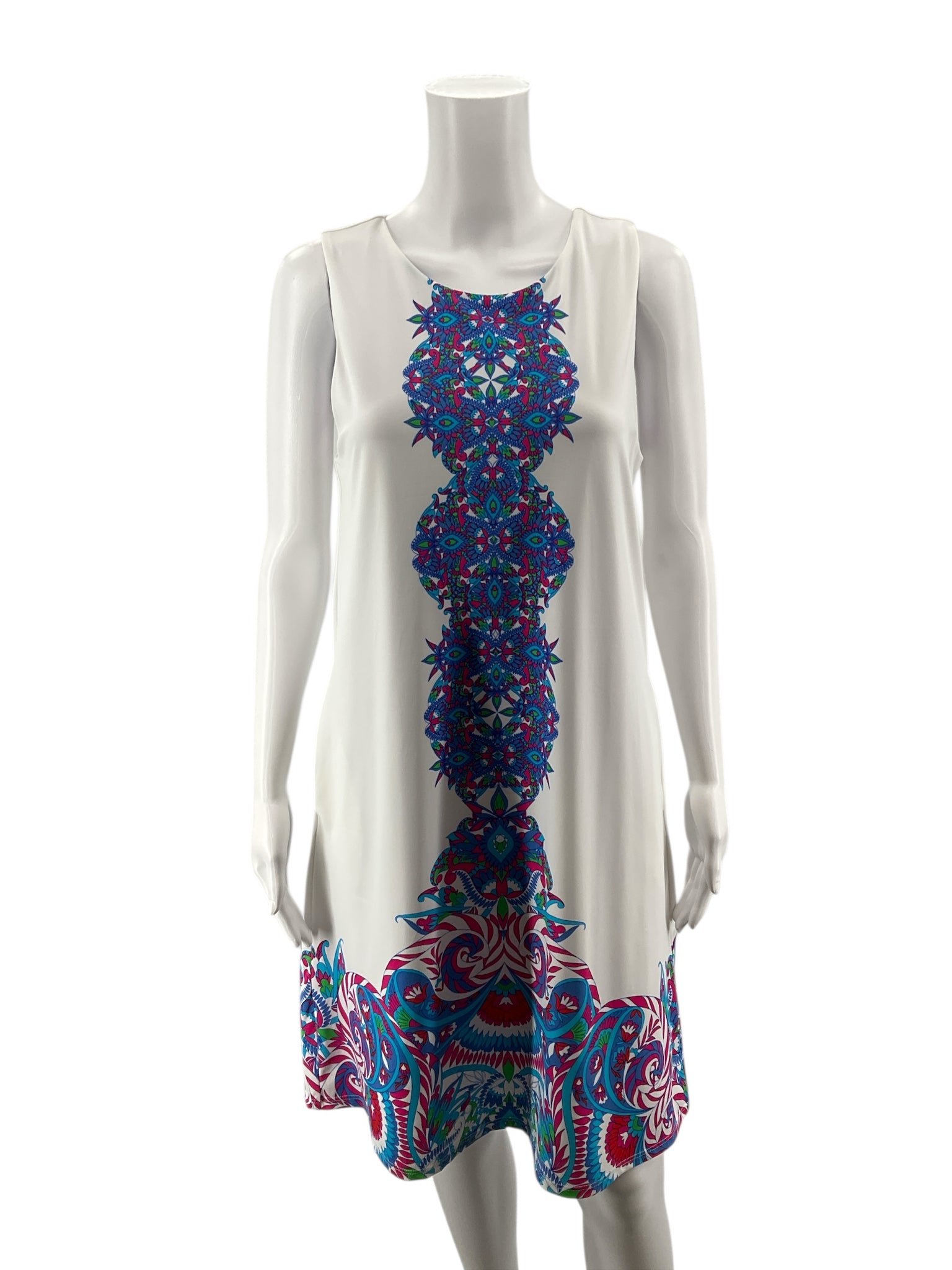 Jude Connally white/blue/pink Shift White/Blue/Pink Floral Pre-Owned Ladies Dress - Size Medium - Size M