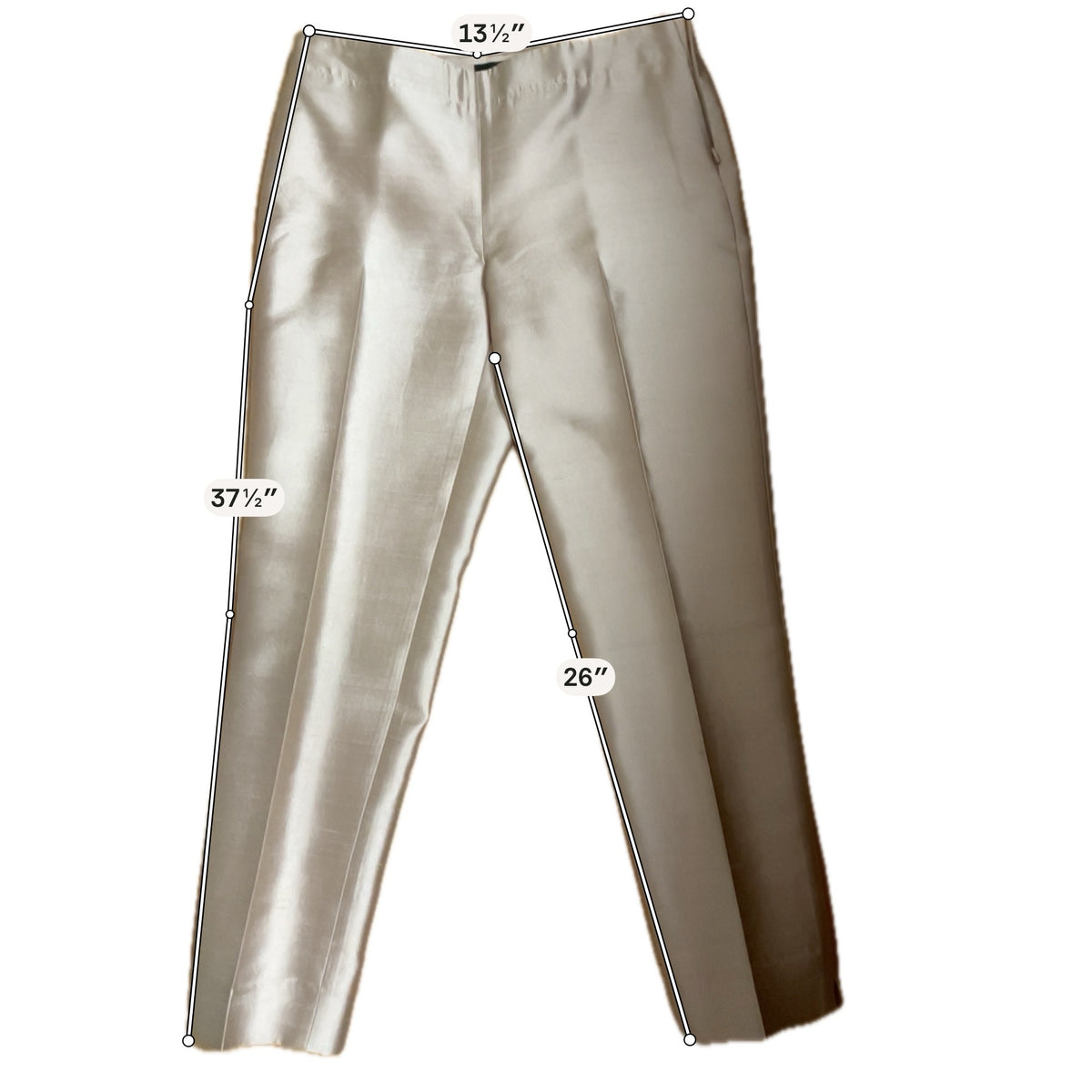 Talbots Signature Size 4 Tan Silk Wool Blend Flat Front Dress Pants - ONLINE ONLY