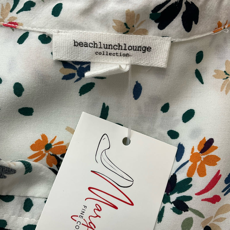 Beachlunchlounge White/Multi Floral Pre-Owned Top - Size Small - Margaret’s Fine Consignment