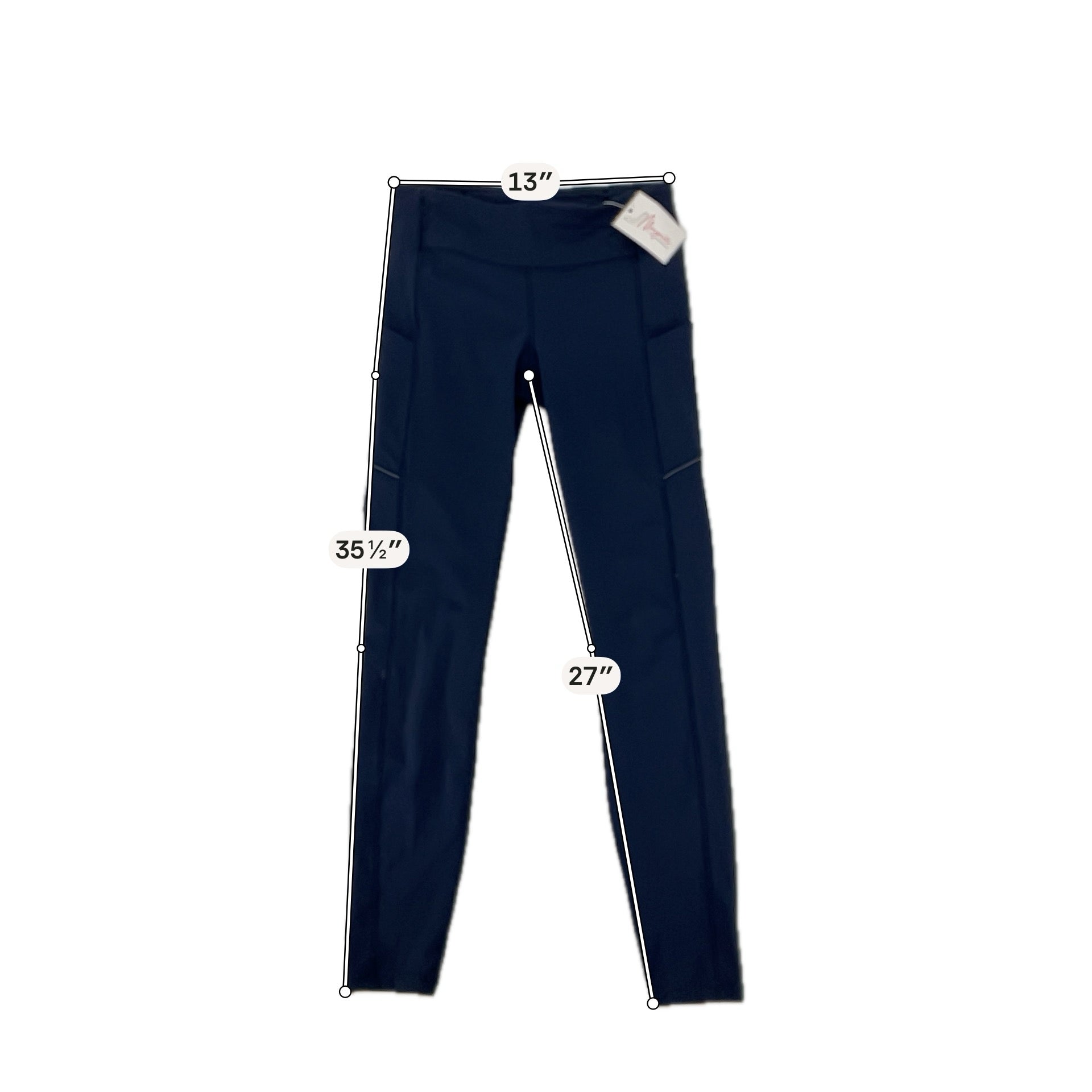 Lululemon Navy Leggings Navy Blue High-Rise Leggings with Pockets | Size 6 - Size 6