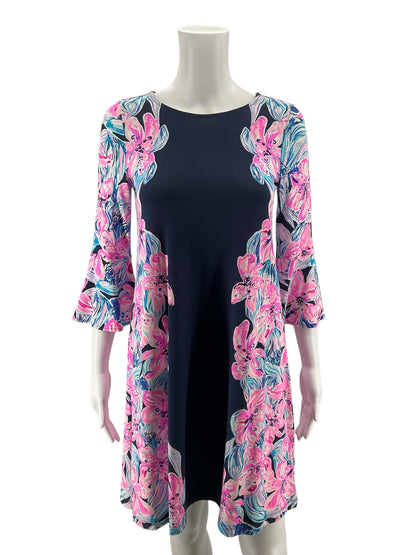 Lilly Pulitzer Karlie Tunic Dress XS New With Tags Navy Pink Floral