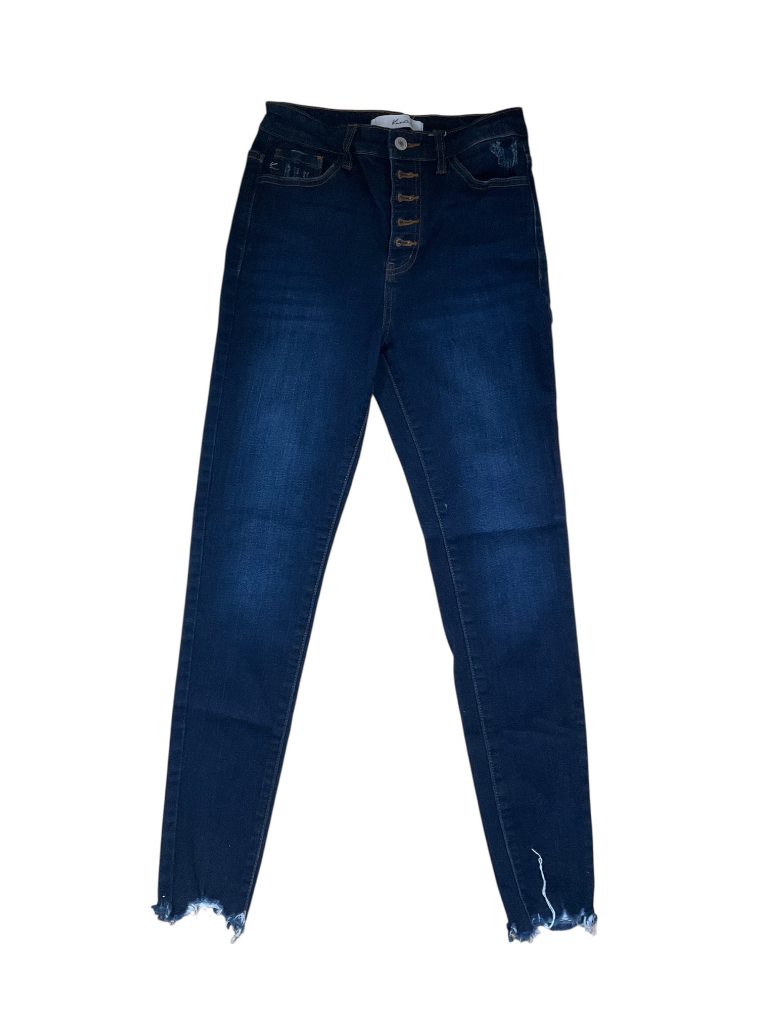 KanCan Jeans Womens Size 5 High Rise Super Skinny Raw Hem Dark Wash KC7273RH