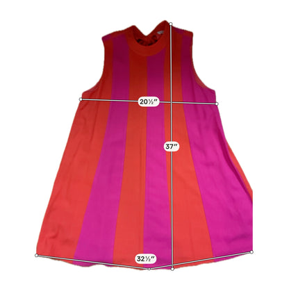 THML Colorblock Stripe Tie-Back Swing Dress Size XL 16 Pink Red