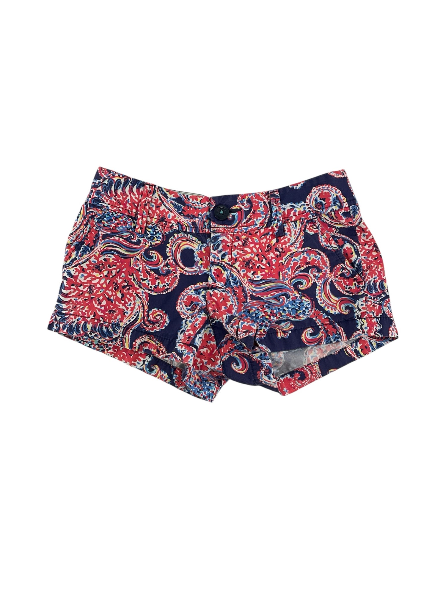 Lily Pulitzer Size 00 Navy/red Print Shorts