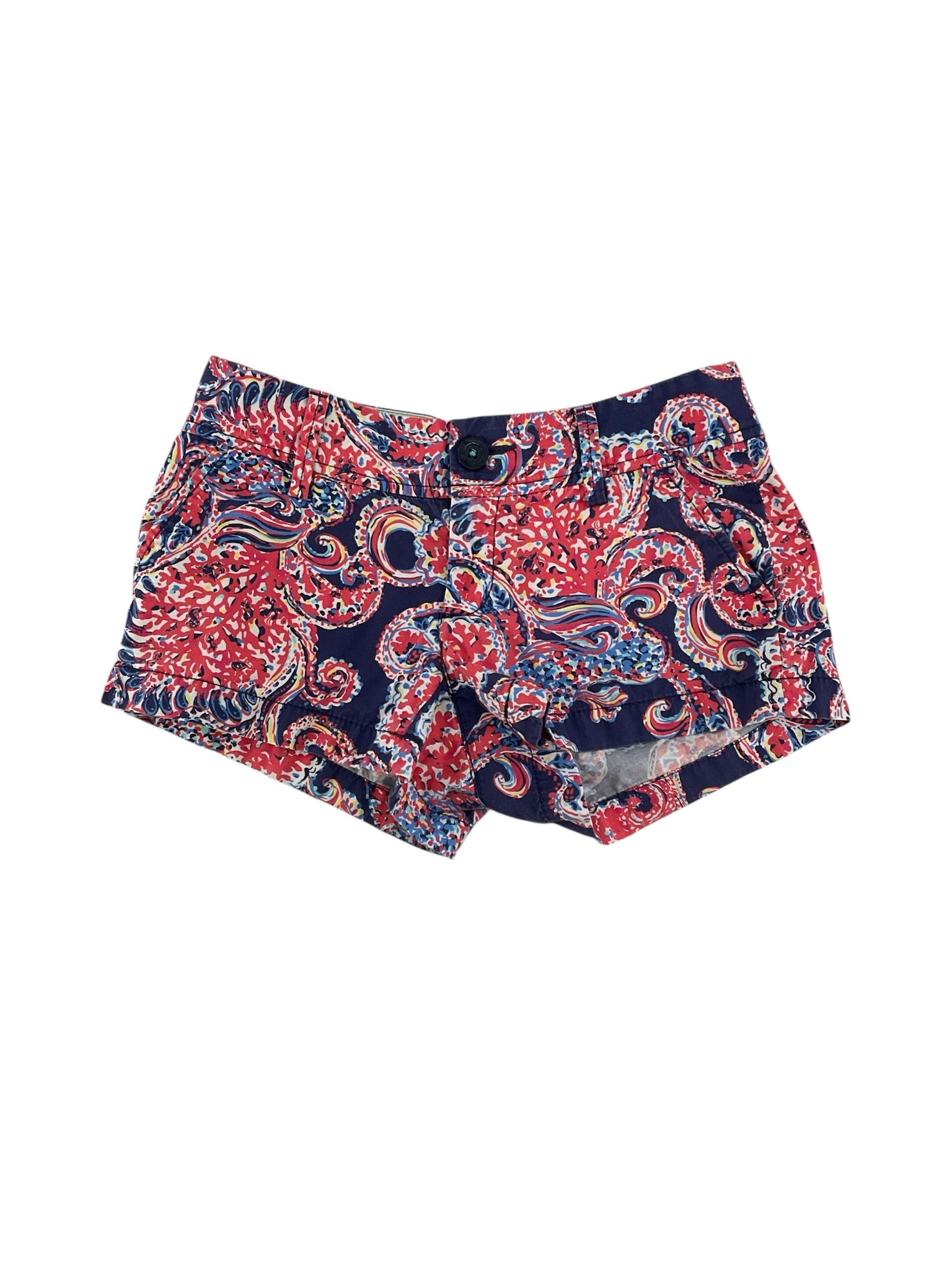 Lily Pulitzer Size 00 Navy/red Print Shorts