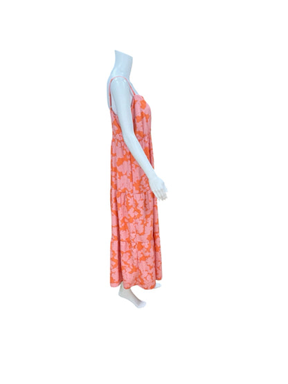 AL STANDARD by Sanctuary Floral Smocked Maxi Sundress Orange Pink Size Large - ONLINE ONLY