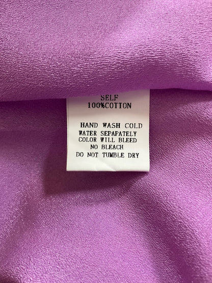 Pinch Tiered Tropical Leaf Print Cotton Maxi Skirt Size Large