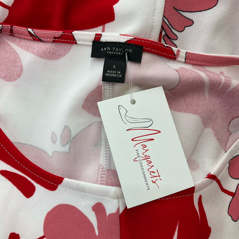 Ann Taylor White Red Floral Sleeveless Blouse – Size Large, Excellent Pre-Owned - Margaret’s Fine Consignment