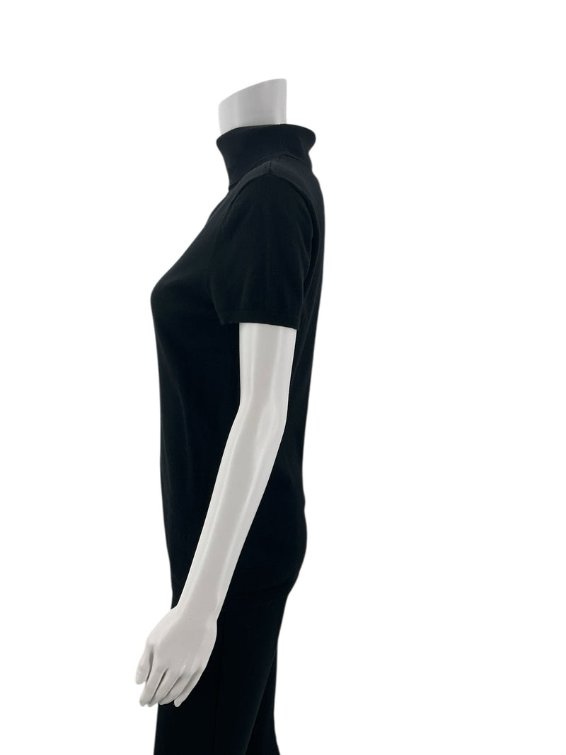 Talbots Black Solid Top - Size Small - Margaret’s Fine Consignment