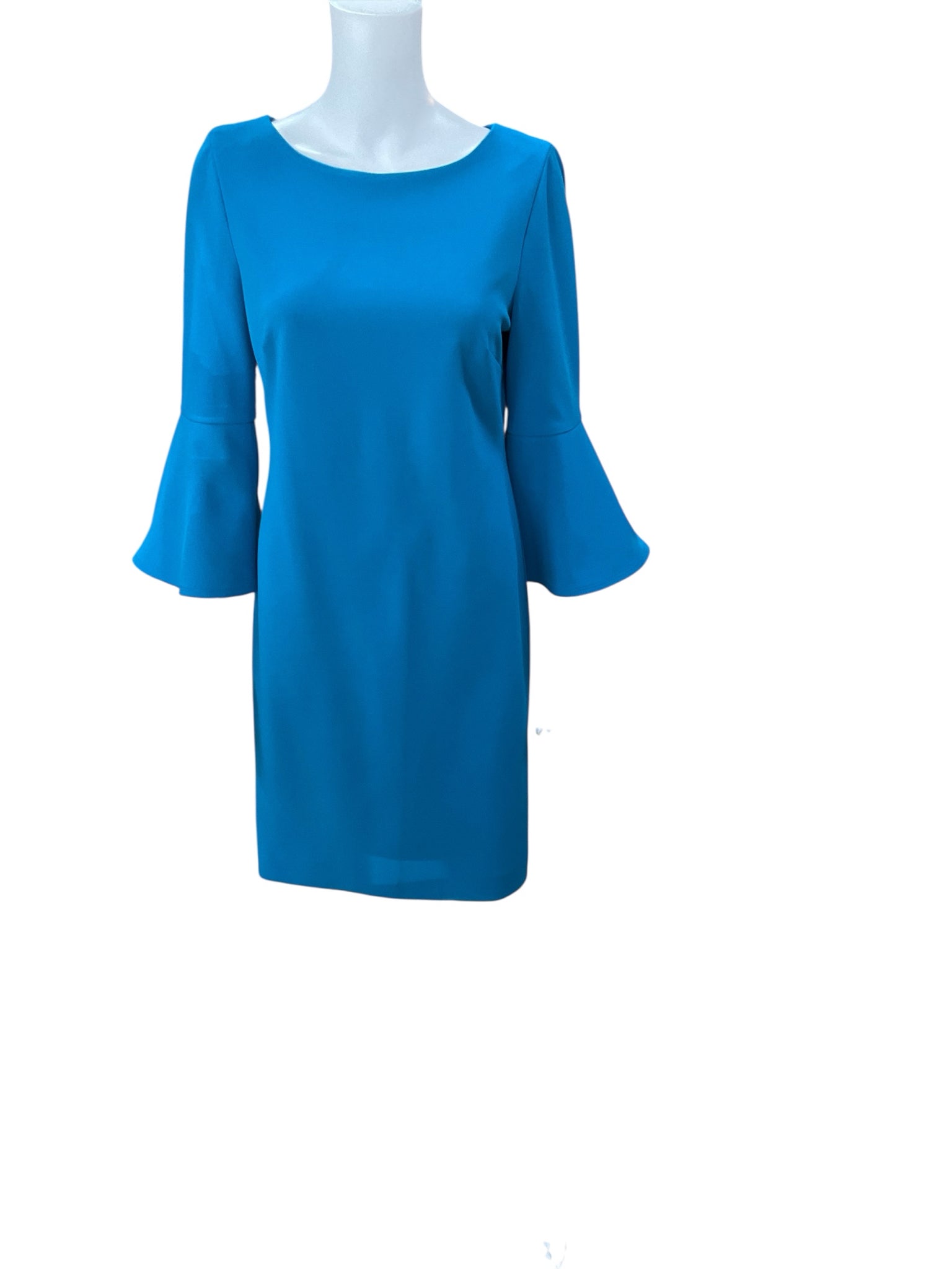 Calvin Klein Turquoise Solid Pre-Owned Ladies Dress - Size 10