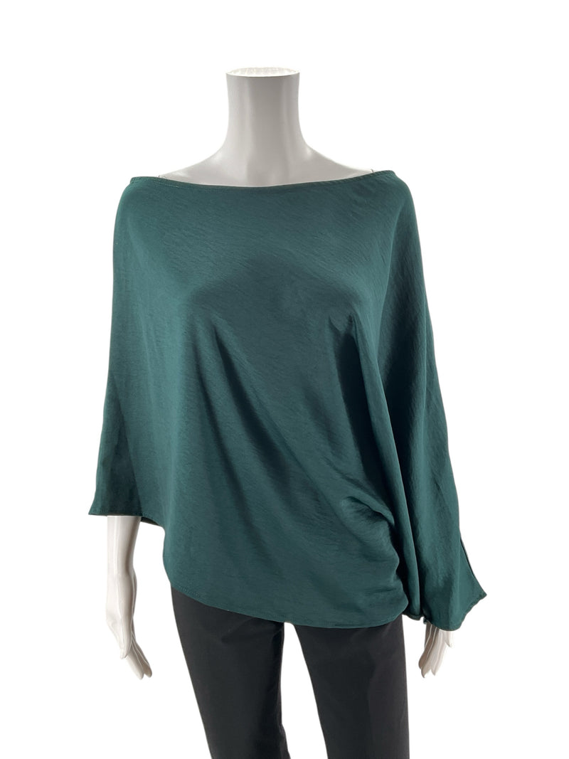 Entro Green Solid Pre-Owned Ladies Top -  Size One Size Fits Most