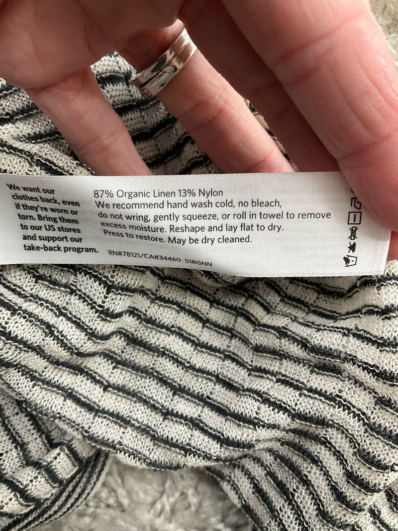 Eileen Fisher Gray/Tan Striped Pre-Owned Ladies Shrug - Size Petite