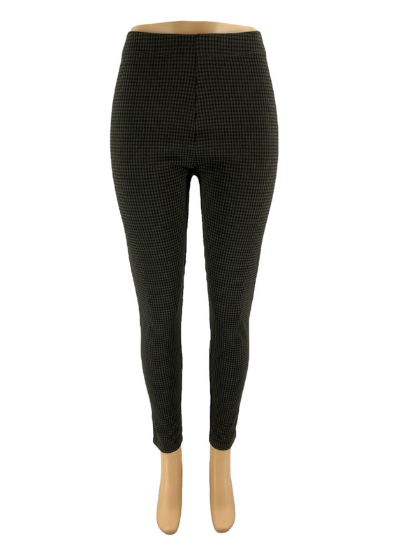 Ann Taylor Olive/Black Checkered Pre-Owned Ladies Pants - Size Medium