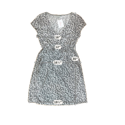 Boden Amelie Jersey Dress 10P Petite Black White Vine Print Modal Cotton