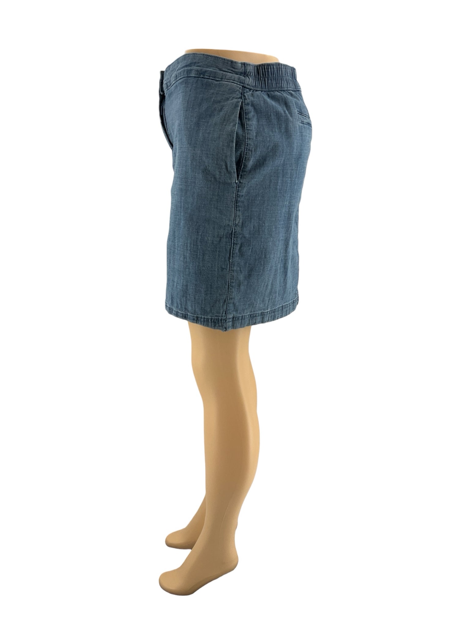 Karen Scott - Blue Solid Pre-Owned Ladies Skirt - Size 6