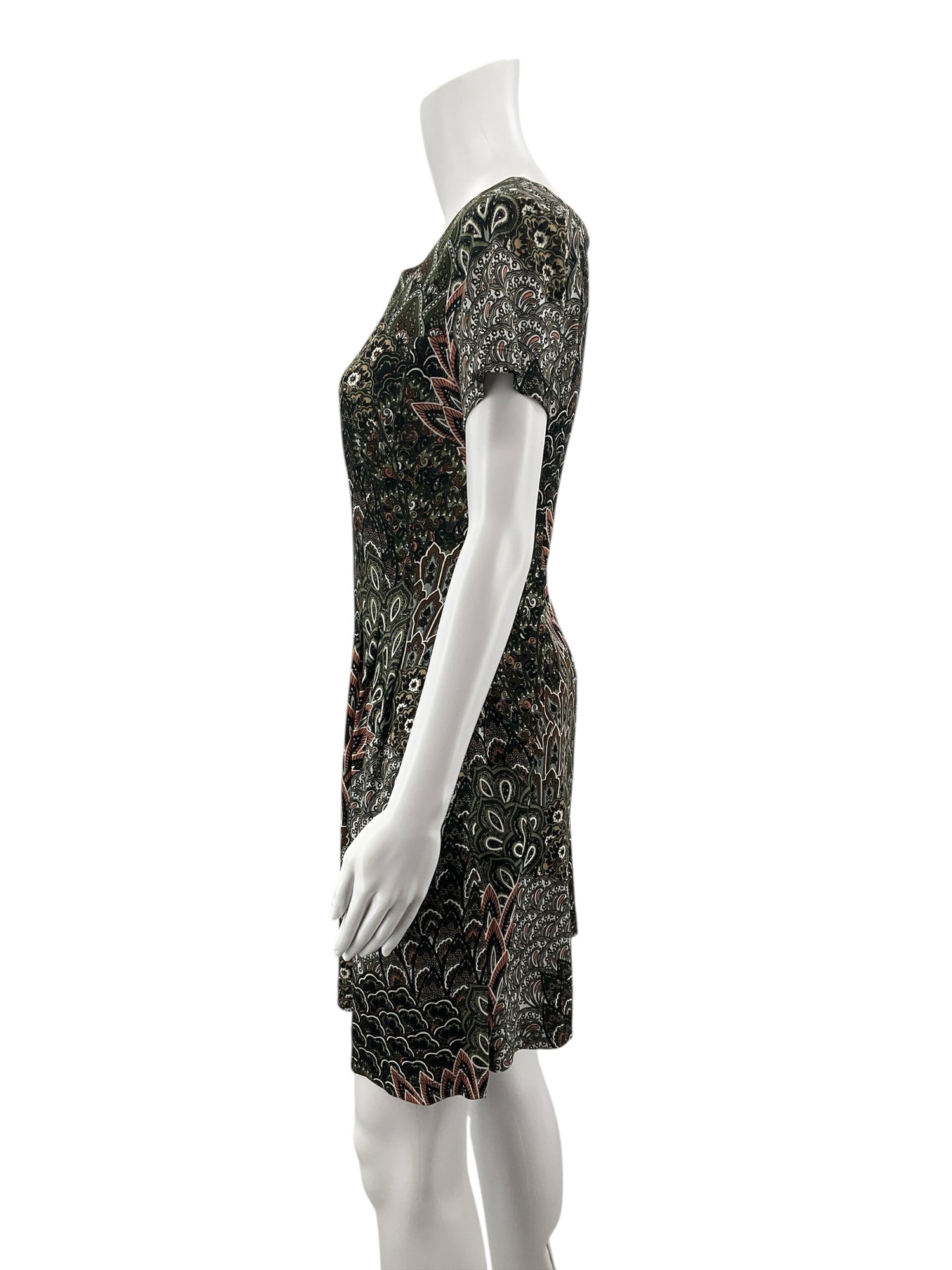 Connected Apparel Paisley Medallion Fit &amp;amp; Flare Dress Petite 4P