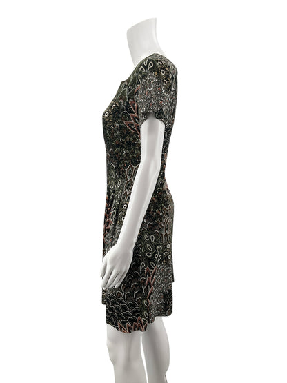 Connected Apparel Paisley Medallion Fit &amp;amp; Flare Dress Petite 4P