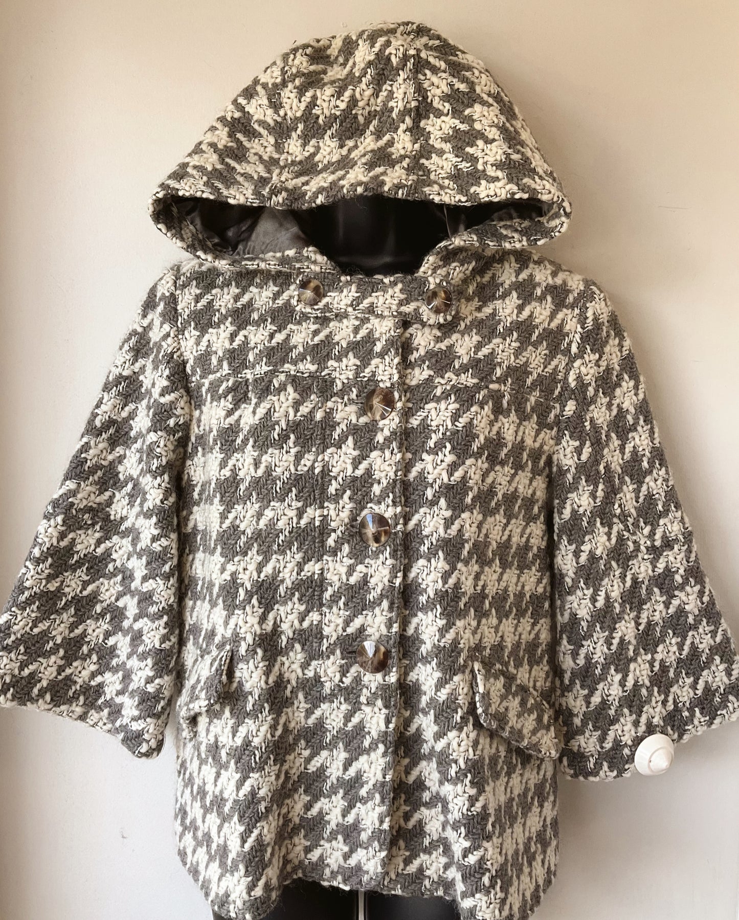 elevenses Size M Cream/Gray Print Jacket