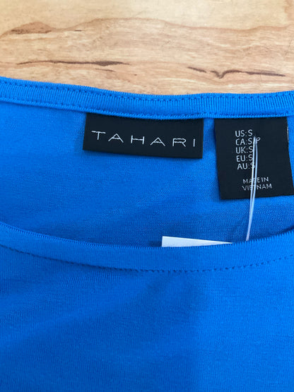 Tahari Size S Blue Solid Pre-Owned Ladies Casual Top - ONLINE ONLY