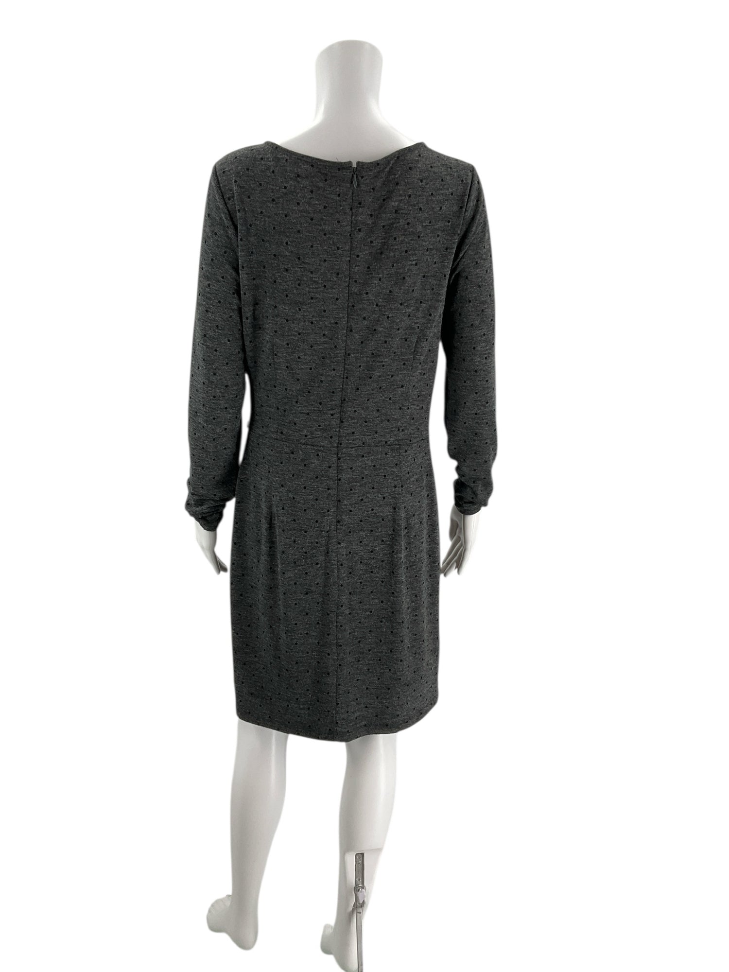 Loft Gray/Black Polka Dot Ladies Pre-Owned Dress - Size Medium - Margaret’s Fine Consignment