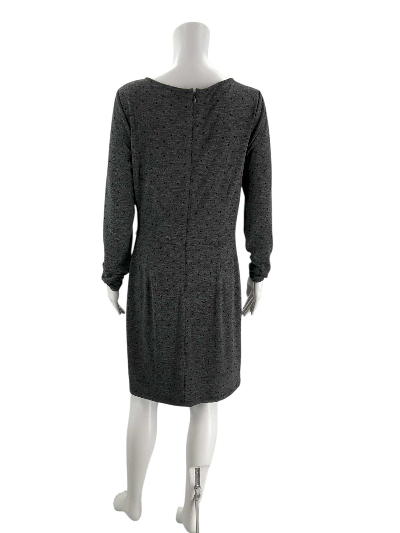 Loft Gray/Black Polka Dot Ladies Pre-Owned Dress - Size Medium - Margaret’s Fine Consignment