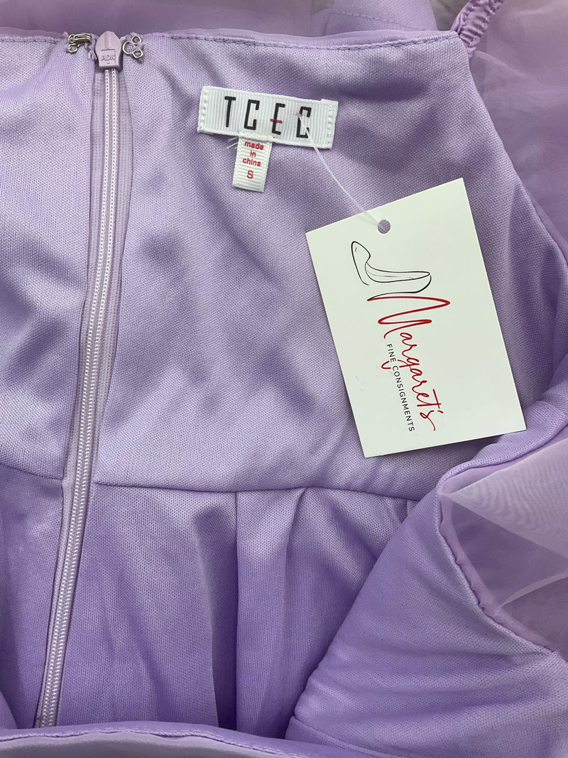Tcec Lavender Solid Pre-Owned Ladies Dress - Size Small