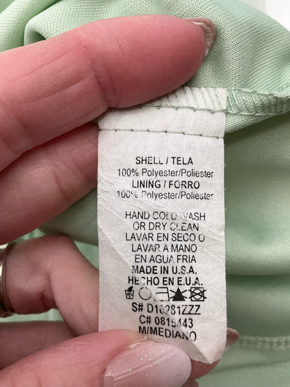 Mystic sage Mini Sage Green Strapless Tulle Dress Embroidered Bodice Medium - Size M