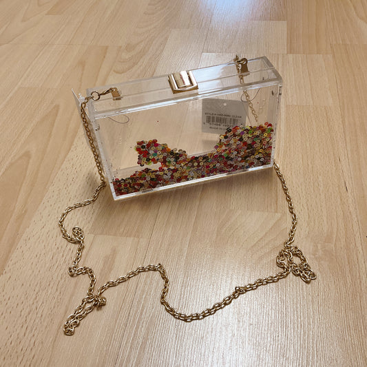 olivia miller clear Sequined Clutch