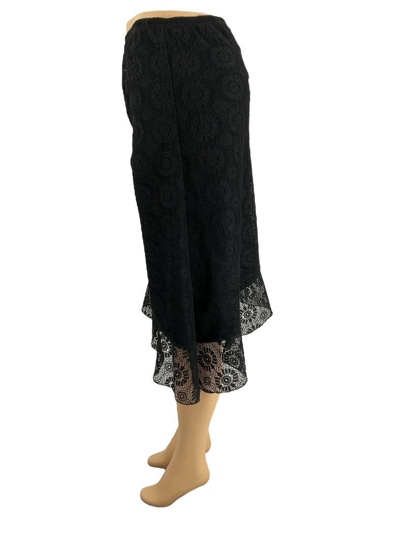 Hand Jive Black Lace Pre-Owned Ladies New with Tags Skirt - Size Large - Margaret’s Fine Consignment