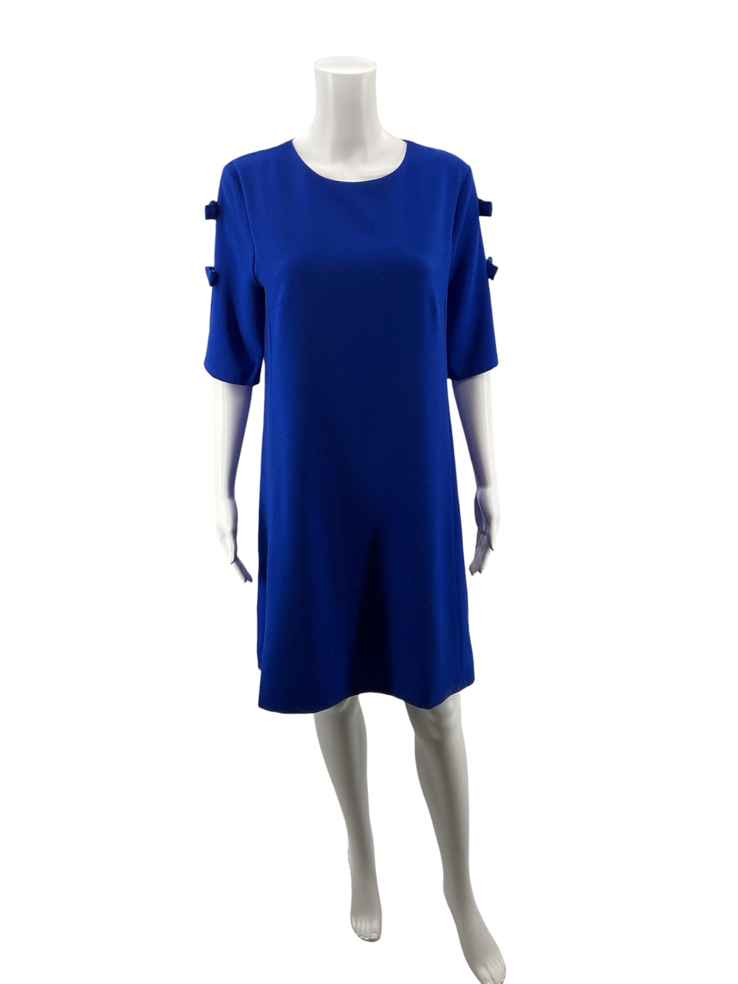 Aryeh Blue Solid Pre-Owned Ladies Dress - Size Medium