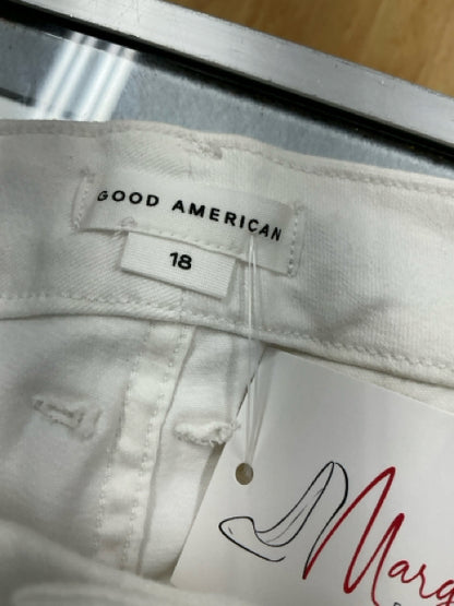 Good American The Boss Pant White High Rise Wide Leg Trousers Size 18 - ONLINE ONLY