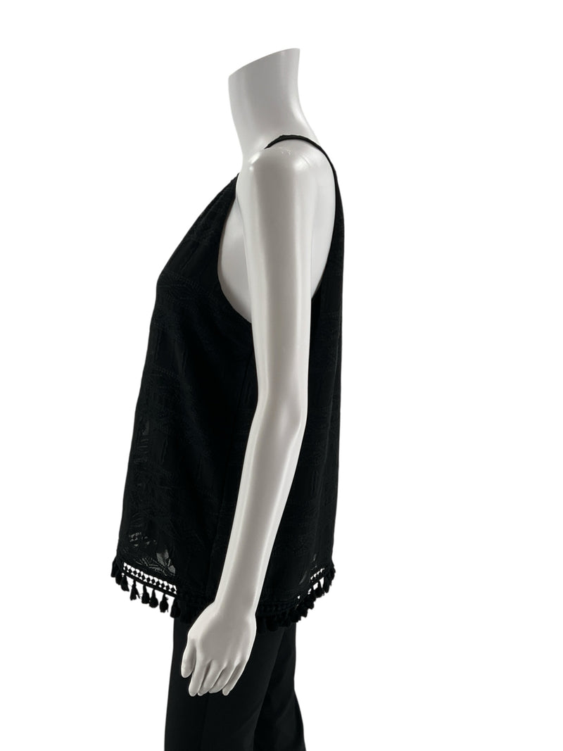 Joie Black Embroidered Pre-Owned Ladies Top - Size Small